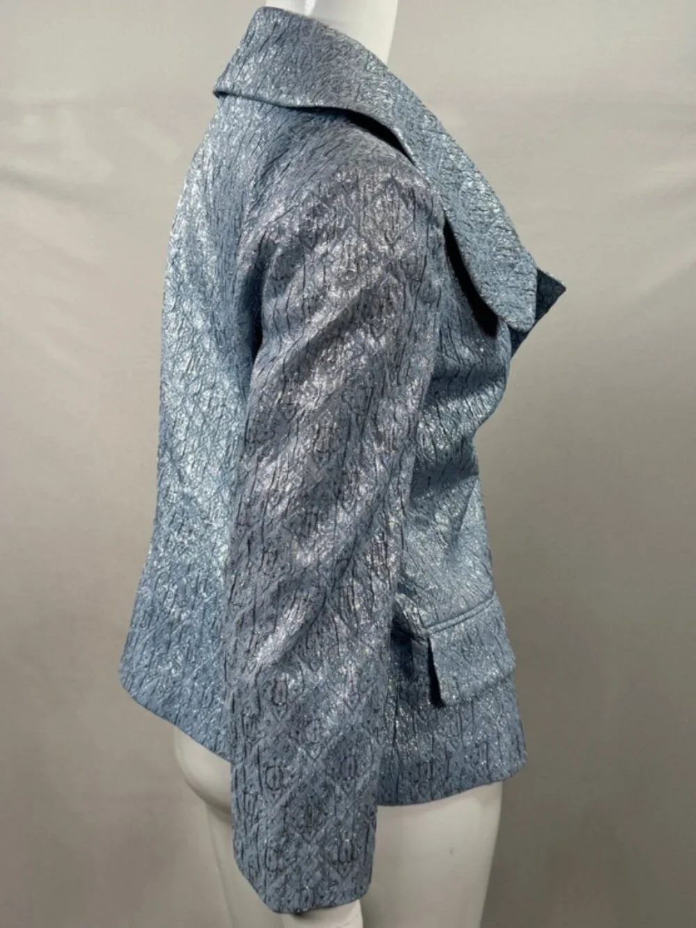 Michael Kors Women's Made in Italy Fashion Blazer Jacket Blue Size 8